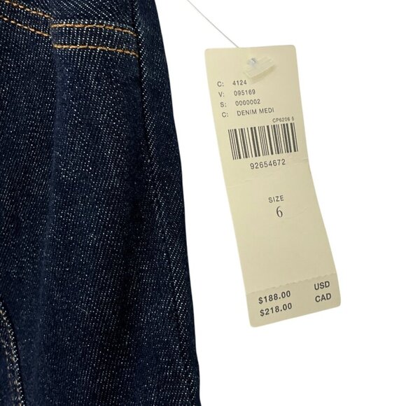 NWT Anthropologie Pilcro Strapless Denim Corset Jumpsuit Indigo Blue US Size 6 - Picture 5 of 10